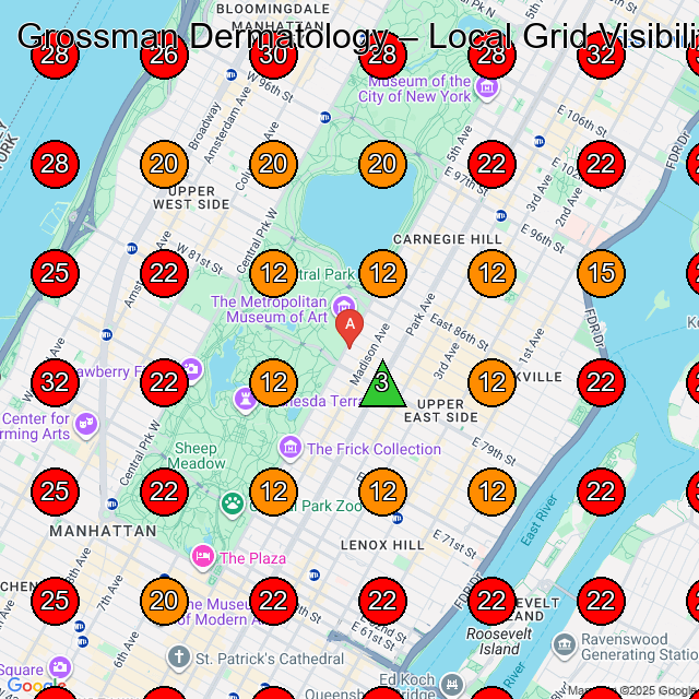 Grossman Dermatology GeoGrid visibility map for Jewelry Store in None